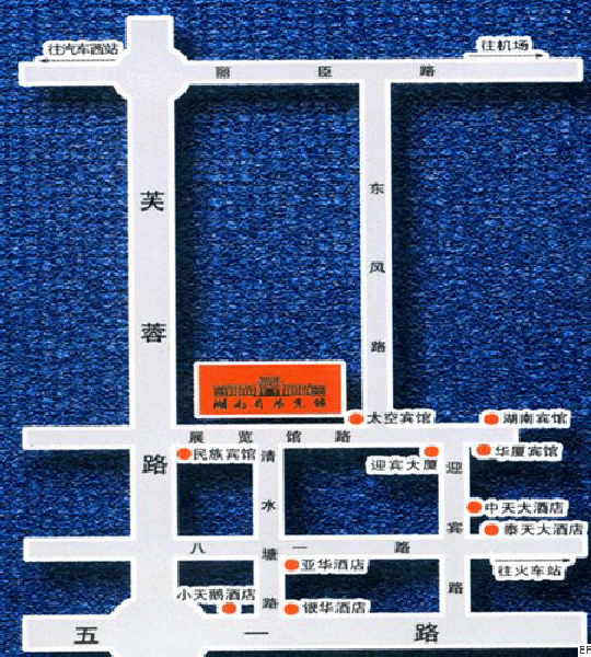 湖南省展覽館交通圖