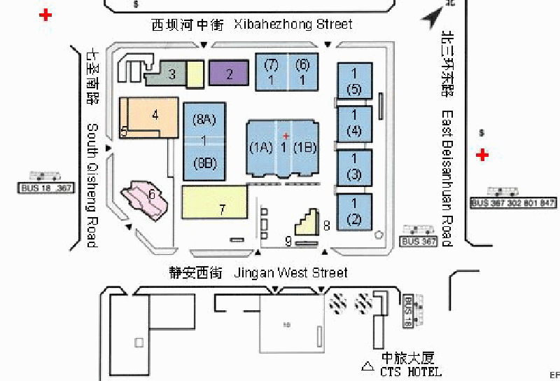 中國國際展覽中心(朝陽館)場(chǎng)館圖