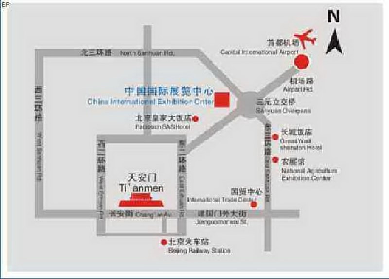 中國國際展覽中心(朝陽館)交通圖
