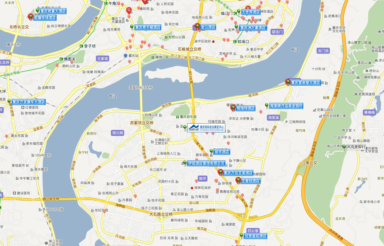 重慶國(guó)際會(huì)議展覽中心交通圖