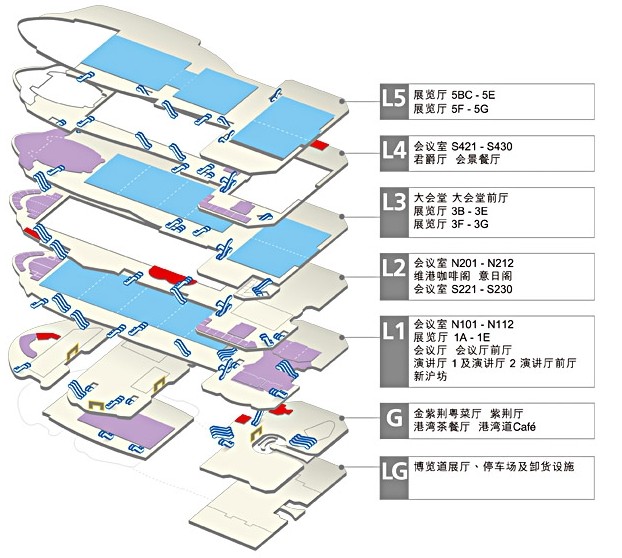 香港會(huì)議展覽中心場(chǎng)館圖