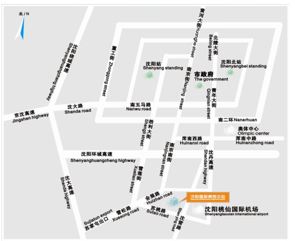 沈陽國(guó)際展覽中心交通圖